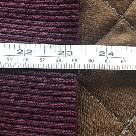 Casual Corner Annex Burgundy Ribbed Cowl Neck Sweater M Size Large - Picture 10 of 10